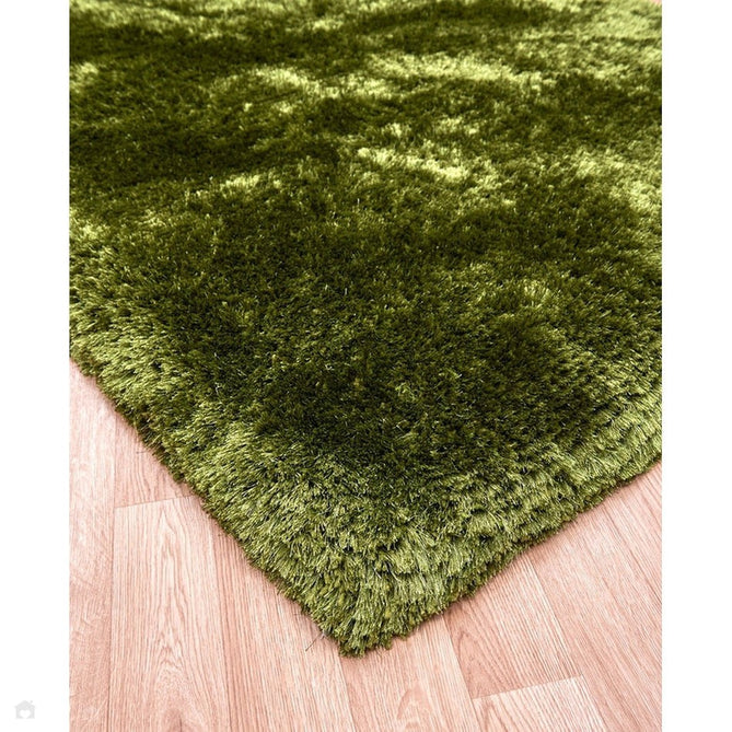 Plush Luxury Super Thick Heavyweight High-Density Hand-Woven Soft High-Pile Plain Polyester Tonal Textured Metallic Shimmer Shaggy Green Rug-Asiatic Carpets-Rug Love - The Most Loved Rug Store
