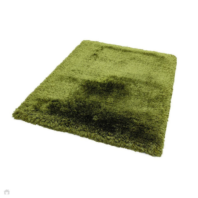 Plush Luxury Super Thick Heavyweight High-Density Hand-Woven Soft High-Pile Plain Polyester Tonal Textured Metallic Shimmer Shaggy Green Rug-Asiatic Carpets-Rug Love - The Most Loved Rug Store