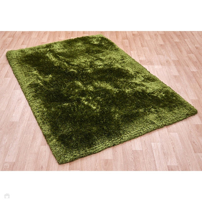 Plush Luxury Super Thick Heavyweight High-Density Hand-Woven Soft High-Pile Plain Polyester Tonal Textured Metallic Shimmer Shaggy Green Rug-Asiatic Carpets-Rug Love - The Most Loved Rug Store