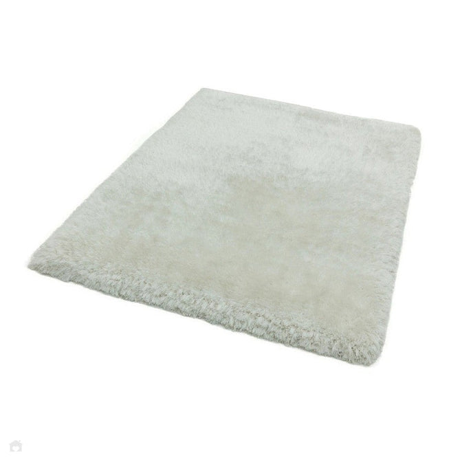 Plush Luxury Super Thick Heavyweight High-Density Hand-Woven Soft High-Pile Plain Polyester Tonal Textured Metallic Shimmer Shaggy Ivory/White Rug-Asiatic Carpets-Rug Love - The Most Loved Rug Store