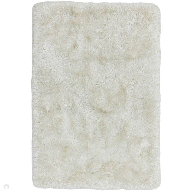 Plush Luxury Super Thick Heavyweight High-Density Hand-Woven Soft High-Pile Plain Polyester Tonal Textured Metallic Shimmer Shaggy Ivory/White Rug-Asiatic Carpets-Rug Love - The Most Loved Rug Store