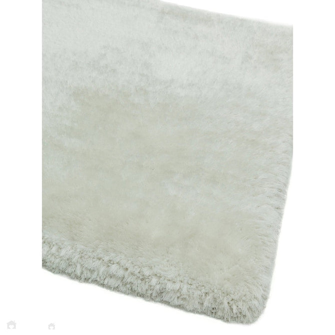 Plush Luxury Super Thick Heavyweight High-Density Hand-Woven Soft High-Pile Plain Polyester Tonal Textured Metallic Shimmer Shaggy Ivory/White Rug-Asiatic Carpets-Rug Love - The Most Loved Rug Store