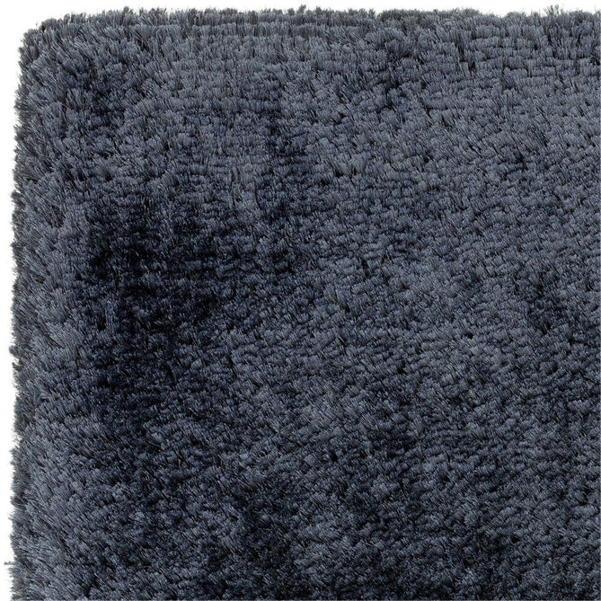 Plush Luxury Super Thick Heavyweight High-Density Hand-Woven Soft High-Pile Plain Polyester Tonal Textured Metallic Shimmer Shaggy Navy Blue Round Rug-Asiatic Carpets-Rug Love - The Most Loved Rug Store