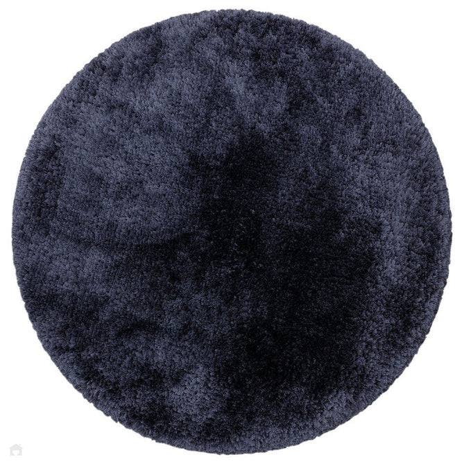 Plush Luxury Super Thick Heavyweight High-Density Hand-Woven Soft High-Pile Plain Polyester Tonal Textured Metallic Shimmer Shaggy Navy Blue Rug-Asiatic Carpets-Rug Love - The Most Loved Rug Store