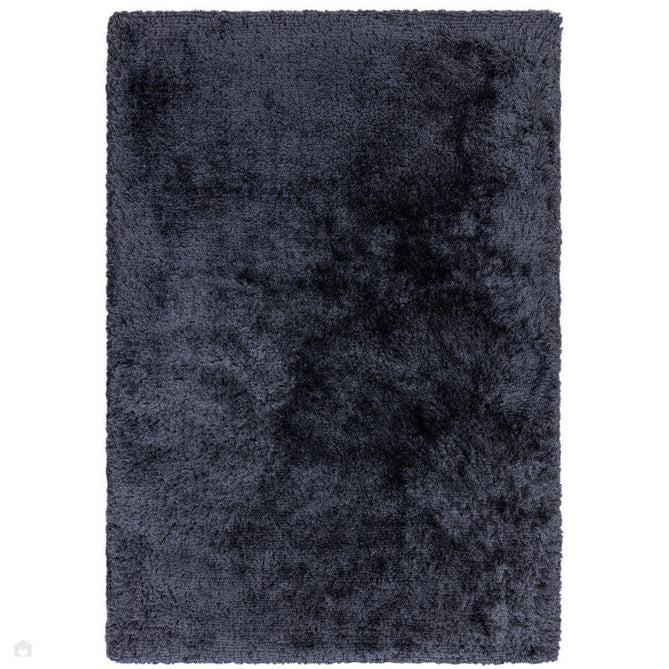 Plush Luxury Super Thick Heavyweight High-Density Hand-Woven Soft High-Pile Plain Polyester Tonal Textured Metallic Shimmer Shaggy Navy Blue Rug-Asiatic Carpets-Rug Love - The Most Loved Rug Store