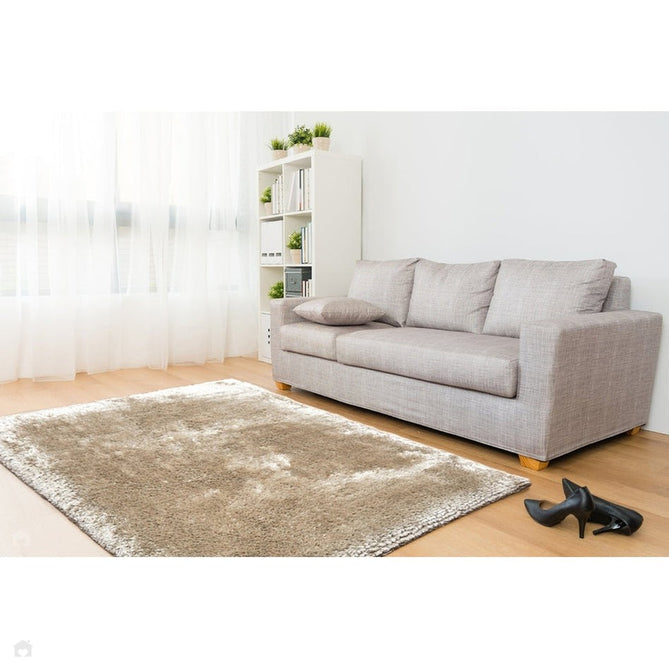 Plush Luxury Super Thick Heavyweight High-Density Hand-Woven Soft High-Pile Plain Polyester Tonal Textured Metallic Shimmer Shaggy Pearl Rug-Asiatic Carpets-Rug Love - The Most Loved Rug Store