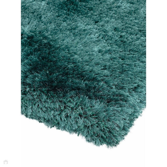 Plush Luxury Super Thick Heavyweight High-Density Hand-Woven Soft High-Pile Plain Polyester Tonal Textured Metallic Shimmer Shaggy Petrol Rug-Asiatic Carpets-Rug Love - The Most Loved Rug Store