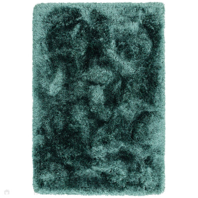 Plush Luxury Super Thick Heavyweight High-Density Hand-Woven Soft High-Pile Plain Polyester Tonal Textured Metallic Shimmer Shaggy Petrol Rug-Asiatic Carpets-Rug Love - The Most Loved Rug Store