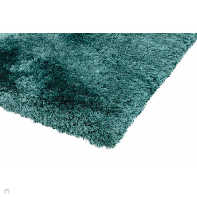 Plush Luxury Super Thick Heavyweight High-Density Hand-Woven Soft High-Pile Plain Polyester Tonal Textured Metallic Shimmer Shaggy Petrol Rug-Asiatic Carpets-Rug Love - The Most Loved Rug Store