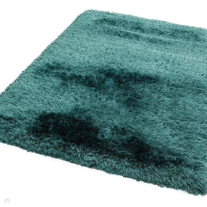 Plush Luxury Super Thick Heavyweight High-Density Hand-Woven Soft High-Pile Plain Polyester Tonal Textured Metallic Shimmer Shaggy Petrol Rug-Asiatic Carpets-Rug Love - The Most Loved Rug Store