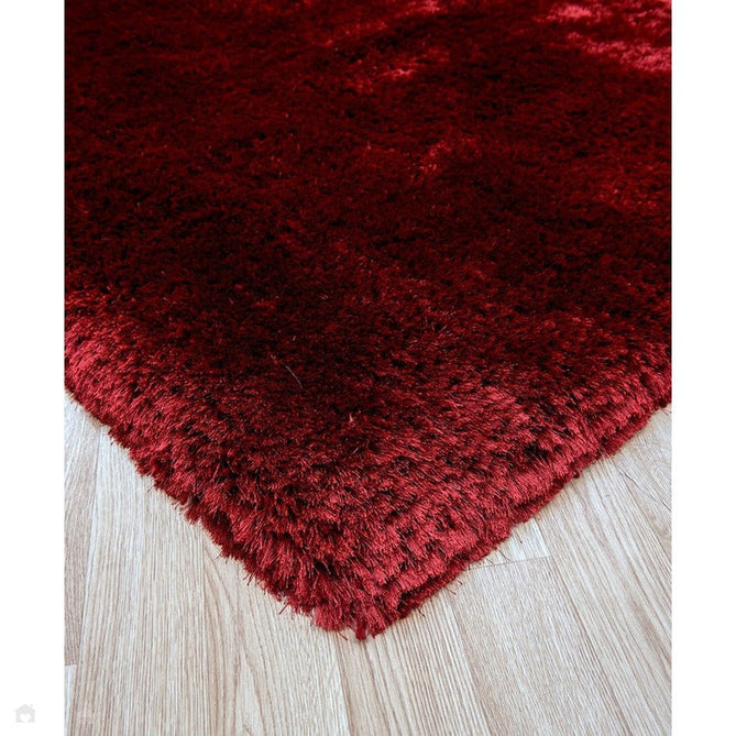 Plush Luxury Super Thick Heavyweight High-Density Hand-Woven Soft High-Pile Plain Polyester Tonal Textured Metallic Shimmer Shaggy Red Rug-Asiatic Carpets-Rug Love - The Most Loved Rug Store