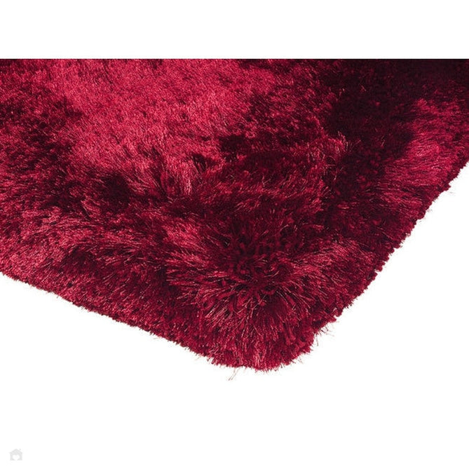 Plush Luxury Super Thick Heavyweight High-Density Hand-Woven Soft High-Pile Plain Polyester Tonal Textured Metallic Shimmer Shaggy Red Rug-Asiatic Carpets-Rug Love - The Most Loved Rug Store