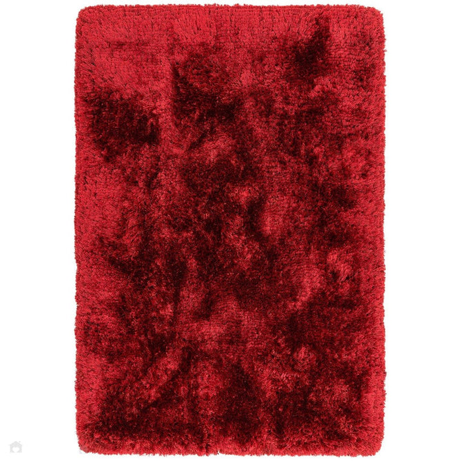 Plush Luxury Super Thick Heavyweight High-Density Hand-Woven Soft High-Pile Plain Polyester Tonal Textured Metallic Shimmer Shaggy Red Rug-Asiatic Carpets-Rug Love - The Most Loved Rug Store
