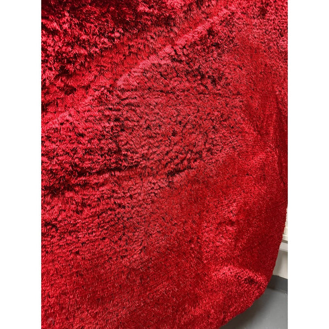 Plush Luxury Super Thick Heavyweight High-Density Hand-Woven Soft High-Pile Plain Polyester Tonal Textured Metallic Shimmer Shaggy Red Rug-Asiatic Carpets-Rug Love - The Most Loved Rug Store