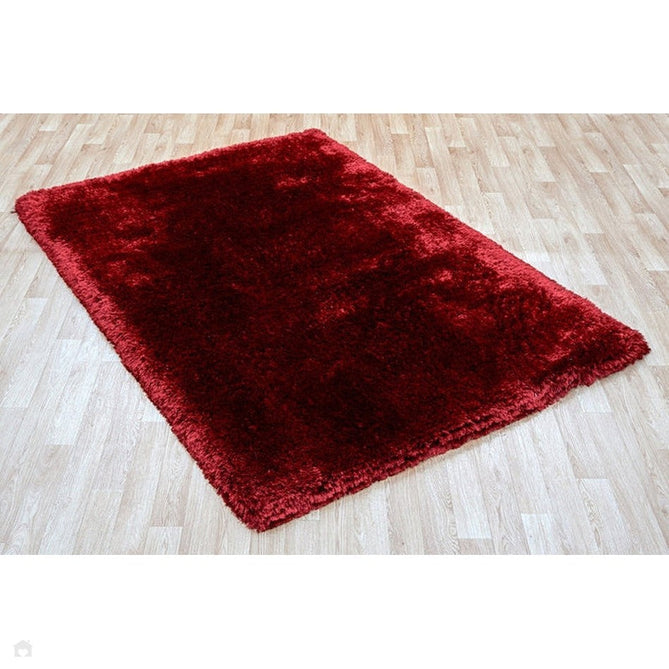 Plush Luxury Super Thick Heavyweight High-Density Hand-Woven Soft High-Pile Plain Polyester Tonal Textured Metallic Shimmer Shaggy Red Rug-Asiatic Carpets-Rug Love - The Most Loved Rug Store