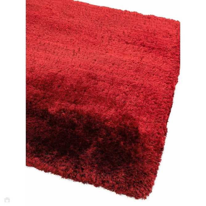 Plush Luxury Super Thick Heavyweight High-Density Hand-Woven Soft High-Pile Plain Polyester Tonal Textured Metallic Shimmer Shaggy Red Rug-Asiatic Carpets-Rug Love - The Most Loved Rug Store