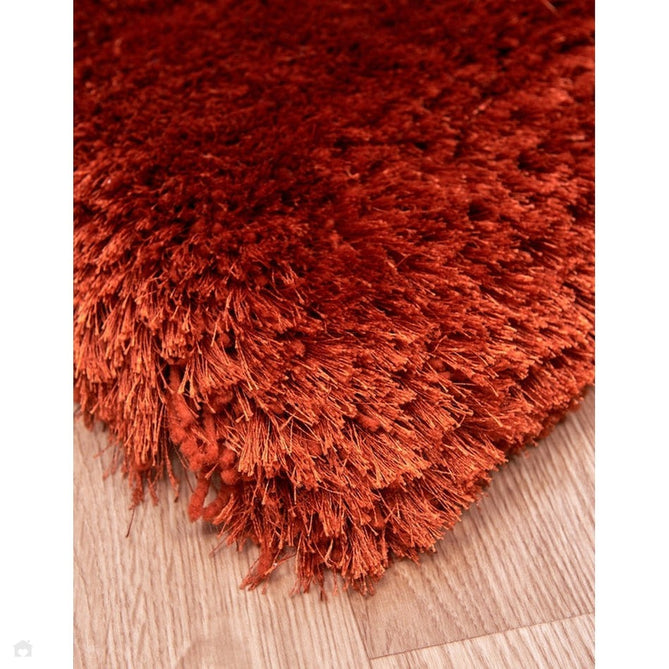 Plush Luxury Super Thick Heavyweight High-Density Hand-Woven Soft High-Pile Plain Polyester Tonal Textured Metallic Shimmer Shaggy Rust Rug-Asiatic Carpets-Rug Love - The Most Loved Rug Store