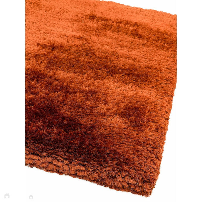 Plush Luxury Super Thick Heavyweight High-Density Hand-Woven Soft High-Pile Plain Polyester Tonal Textured Metallic Shimmer Shaggy Rust Rug-Asiatic Carpets-Rug Love - The Most Loved Rug Store