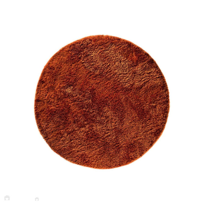 Plush Luxury Super Thick Heavyweight High-Density Hand-Woven Soft High-Pile Plain Polyester Tonal Textured Metallic Shimmer Shaggy Rust Rug-Asiatic Carpets-Rug Love - The Most Loved Rug Store