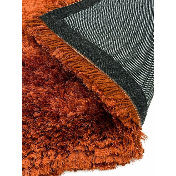 Plush Luxury Super Thick Heavyweight High-Density Hand-Woven Soft High-Pile Plain Polyester Tonal Textured Metallic Shimmer Shaggy Rust Rug-Asiatic Carpets-Rug Love - The Most Loved Rug Store