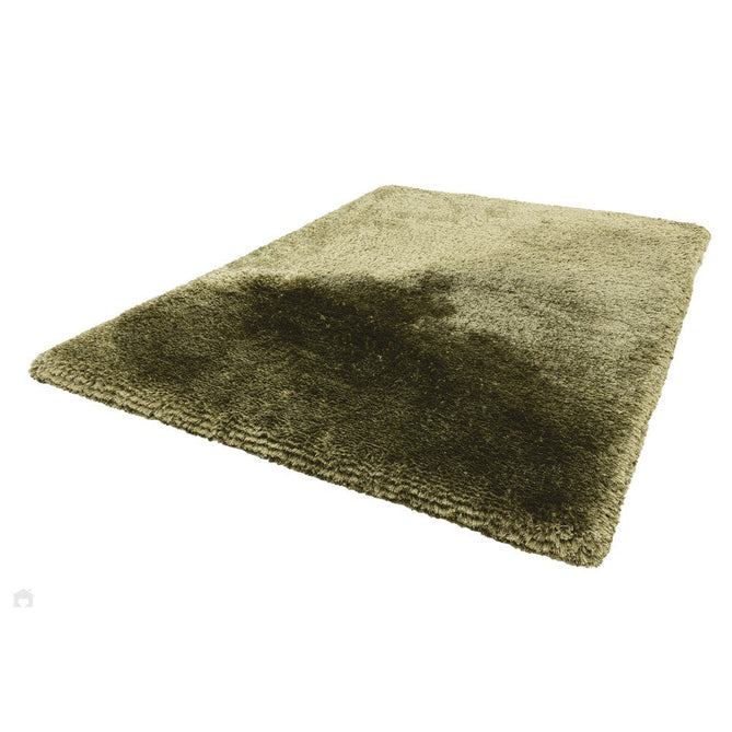 Plush Luxury Super Thick Heavyweight High-Density Hand-Woven Soft High-Pile Plain Polyester Tonal Textured Metallic Shimmer Shaggy Sage Round Rug-Asiatic Carpets-Rug Love - The Most Loved Rug Store