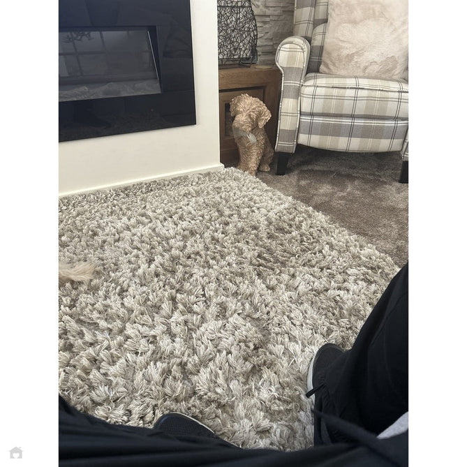 Plush Luxury Super Thick Heavyweight High-Density Hand-Woven Soft High-Pile Plain Polyester Tonal Textured Metallic Shimmer Shaggy Sand Rug-Asiatic Carpets-Rug Love - The Most Loved Rug Store