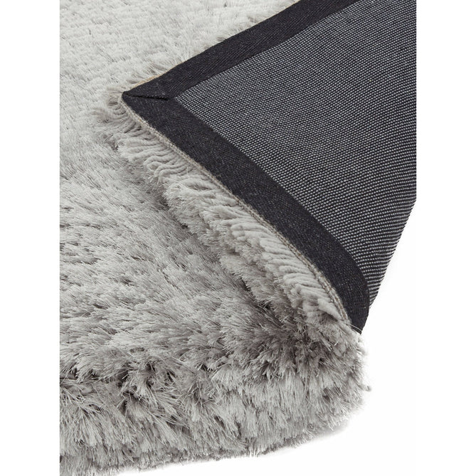 Plush Luxury Super Thick Heavyweight High-Density Hand-Woven Soft High-Pile Plain Polyester Tonal Textured Metallic Shimmer Shaggy Silver Round Rug-Asiatic Carpets-Rug Love - The Most Loved Rug Store