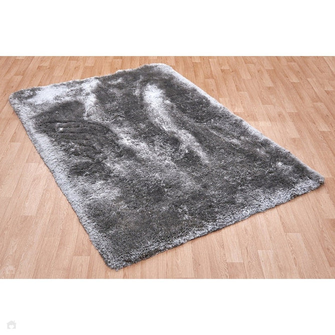 Plush Luxury Super Thick Heavyweight High-Density Hand-Woven Soft High-Pile Plain Polyester Tonal Textured Metallic Shimmer Shaggy Silver Rug-Asiatic Carpets-Rug Love - The Most Loved Rug Store