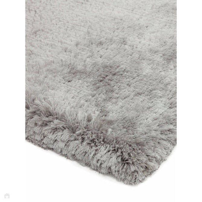 Plush Luxury Super Thick Heavyweight High-Density Hand-Woven Soft High-Pile Plain Polyester Tonal Textured Metallic Shimmer Shaggy Silver Rug-Asiatic Carpets-Rug Love - The Most Loved Rug Store