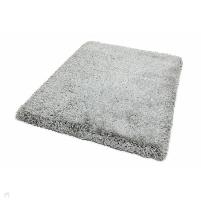 Plush Luxury Super Thick Heavyweight High-Density Hand-Woven Soft High-Pile Plain Polyester Tonal Textured Metallic Shimmer Shaggy Silver Rug-Asiatic Carpets-Rug Love - The Most Loved Rug Store
