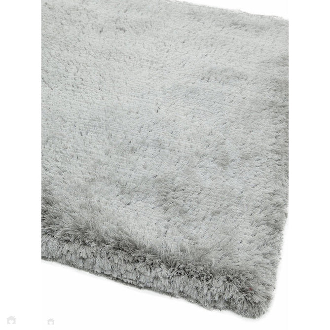 Plush Luxury Super Thick Heavyweight High-Density Hand-Woven Soft High-Pile Plain Polyester Tonal Textured Metallic Shimmer Shaggy Silver Rug-Asiatic Carpets-Rug Love - The Most Loved Rug Store