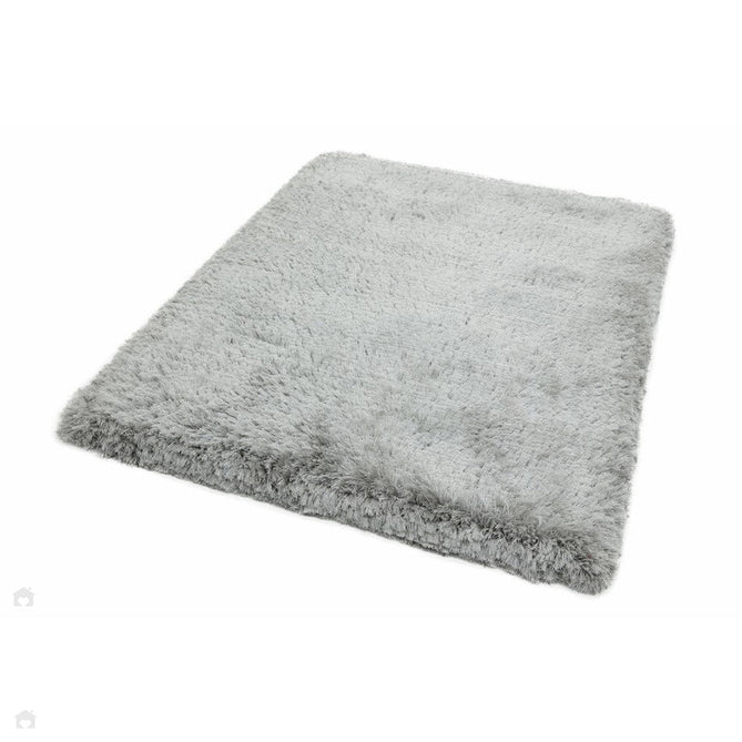 Plush Luxury Super Thick Heavyweight High-Density Hand-Woven Soft High-Pile Plain Polyester Tonal Textured Metallic Shimmer Shaggy Silver Rug-Asiatic Carpets-Rug Love - The Most Loved Rug Store