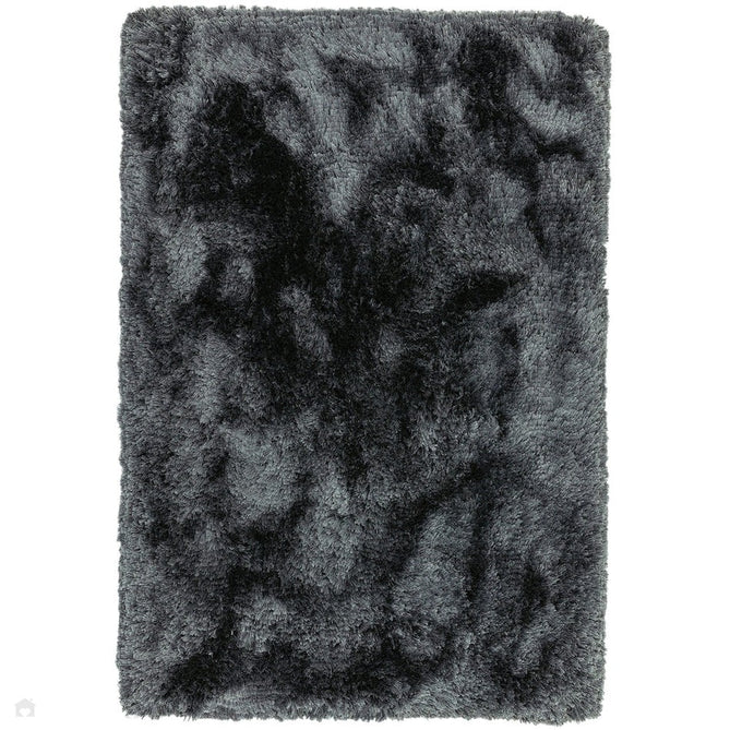Plush Luxury Super Thick Heavyweight High-Density Hand-Woven Soft High-Pile Plain Polyester Tonal Textured Metallic Shimmer Shaggy Slate Rug-Asiatic Carpets-Rug Love - The Most Loved Rug Store