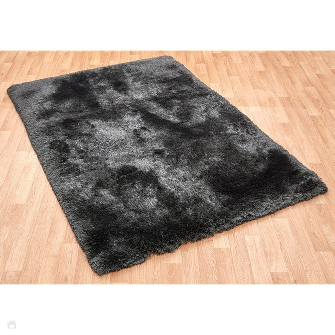 Plush Luxury Super Thick Heavyweight High-Density Hand-Woven Soft High-Pile Plain Polyester Tonal Textured Metallic Shimmer Shaggy Slate Rug-Asiatic Carpets-Rug Love - The Most Loved Rug Store