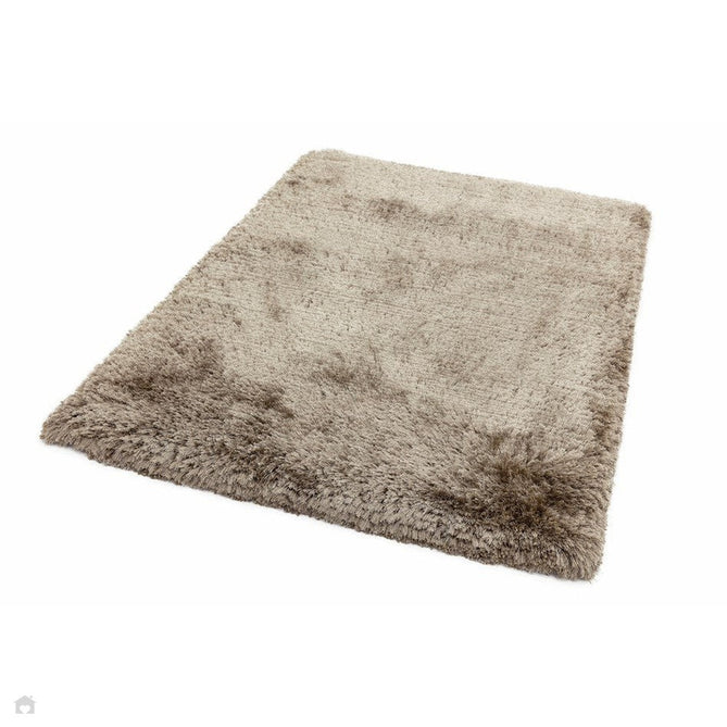 Plush Luxury Super Thick Heavyweight High-Density Hand-Woven Soft High-Pile Plain Polyester Tonal Textured Metallic Shimmer Shaggy Taupe Rug-Asiatic Carpets-Rug Love - The Most Loved Rug Store