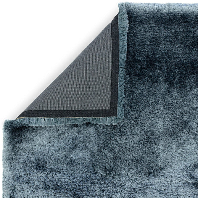 Plush Super Thick Heavyweight High-Density Luxury Hand-Woven Soft High-Pile Plain Polyester Shaggy Airforce Blue Round Rug-Asiatic Carpets-Rug Love - The Most Loved Rug Store