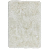 Plush Super Thick Heavyweight High-Density Luxury Hand-Woven Soft High-Pile Plain Polyester Shaggy Ivory/White Rug