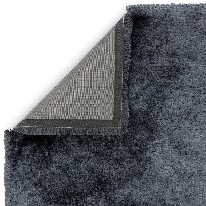 Plush Super Thick Heavyweight High-Density Luxury Hand-Woven Soft High-Pile Plain Polyester Shaggy Navy Blue Round Rug-Asiatic Carpets-Rug Love - The Most Loved Rug Store