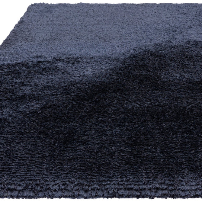 Plush Super Thick Heavyweight High-Density Luxury Hand-Woven Soft High-Pile Plain Polyester Shaggy Navy Blue Round Rug-Asiatic Carpets-Rug Love - The Most Loved Rug Store