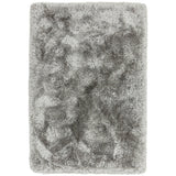 Plush Super Thick Heavyweight High-Density Luxury Hand-Woven Soft High-Pile Plain Polyester Shaggy Silver Rug