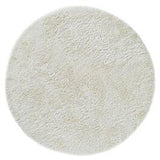 Plush Super Thick Heavyweight High-Density Luxury Hand-Woven Soft High-Pile Plain Shaggy White Round Rug