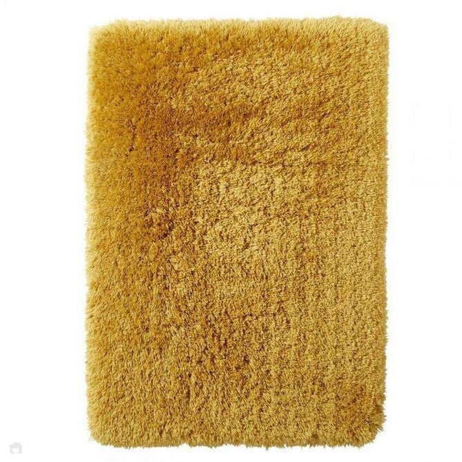 Polar PL95 Plain Super Soft Fluffy Faux Fur Feel Textured Ultra Fine Yarn Acrylic Hand-Tufted Wispy Long Strand Shaggy Yellow Rug 150 x 230 cm-Shop Returns-Rug Love - The Most Loved Rug Store