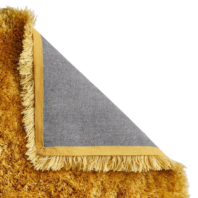 Polar PL95 Plain Super Soft Fluffy Faux Fur Feel Textured Ultra Fine Yarn Acrylic Hand-Tufted Wispy Long Strand Shaggy Yellow Rug-Think Rugs-Rug Love - The Most Loved Rug Store