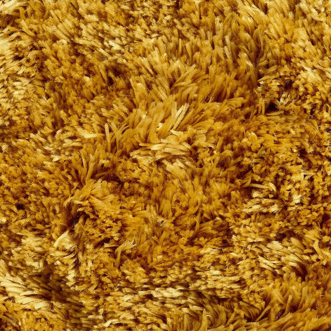 Polar PL95 Plain Super Soft Fluffy Faux Fur Feel Textured Ultra Fine Yarn Acrylic Hand-Tufted Wispy Long Strand Shaggy Yellow Rug-Think Rugs-Rug Love - The Most Loved Rug Store