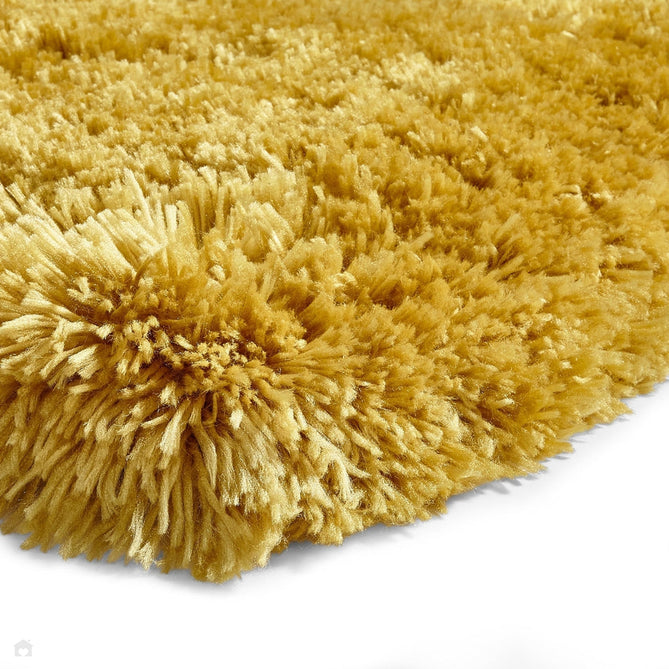 Polar PL95 Plain Super Soft Fluffy Faux Fur Feel Textured Ultra Fine Yarn Acrylic Hand-Tufted Wispy Long Strand Shaggy Yellow Rug-Think Rugs-Rug Love - The Most Loved Rug Store