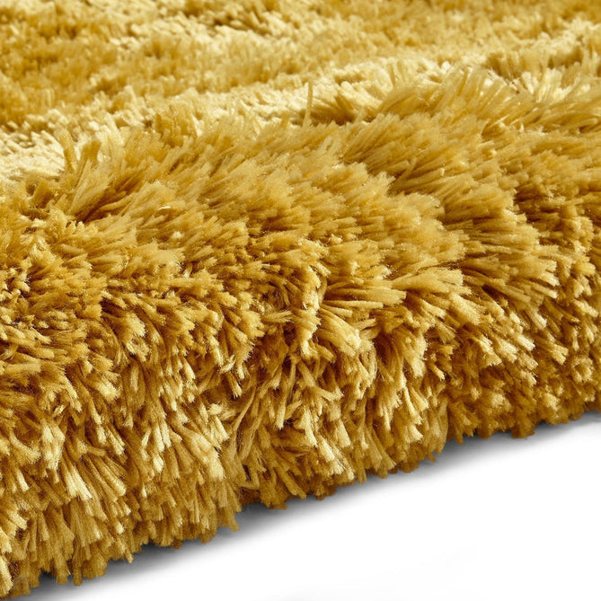 Polar PL95 Plain Super Soft Fluffy Faux Fur Feel Textured Ultra Fine Yarn Acrylic Hand-Tufted Wispy Long Strand Shaggy Yellow Rug-Think Rugs-Rug Love - The Most Loved Rug Store
