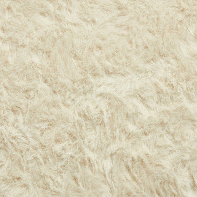 Polar Plush Plain Super Soft Fluffy Faux Fur Feel Textured Ultra Fine Yarn Acrylic Hand-Tufted Wispy Long Strand Shaggy Beige Rug-Think Rugs-Rug Love - The Most Loved Rug Store