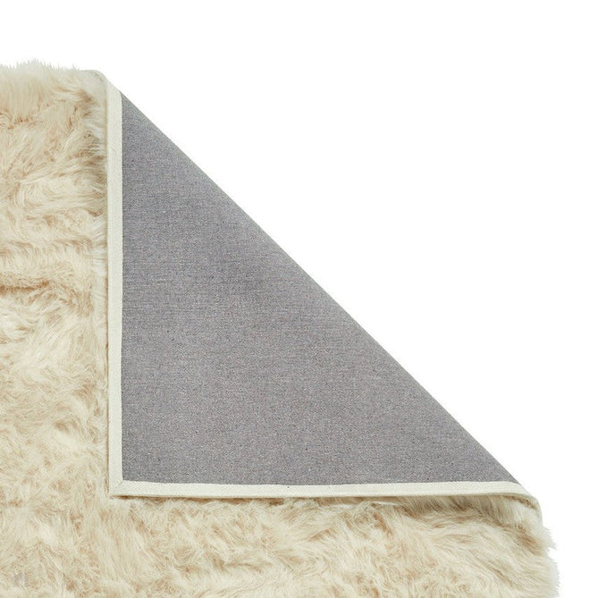 Polar Plush Plain Super Soft Fluffy Faux Fur Feel Textured Ultra Fine Yarn Acrylic Hand-Tufted Wispy Long Strand Shaggy Beige Rug-Think Rugs-Rug Love - The Most Loved Rug Store