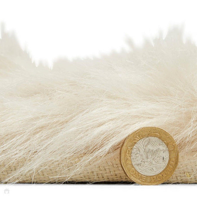 Polar Plush Plain Super Soft Fluffy Faux Fur Feel Textured Ultra Fine Yarn Acrylic Hand-Tufted Wispy Long Strand Shaggy Beige Rug-Think Rugs-Rug Love - The Most Loved Rug Store