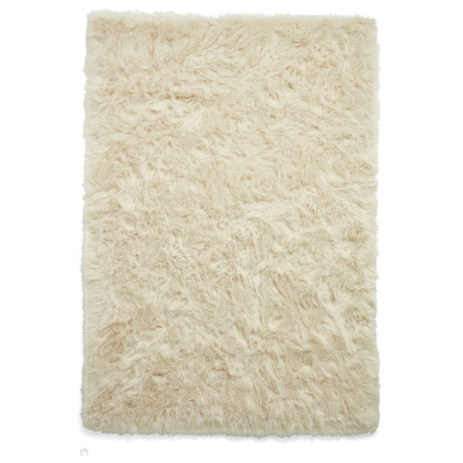 Polar Plush Plain Super Soft Fluffy Faux Fur Feel Textured Ultra Fine Yarn Acrylic Hand-Tufted Wispy Long Strand Shaggy Beige Rug-Think Rugs-Rug Love - The Most Loved Rug Store